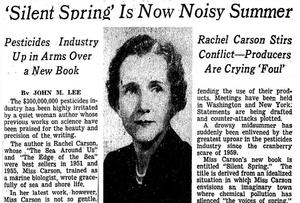 New York Time Headlines Silent Spring is now Noisy Summer