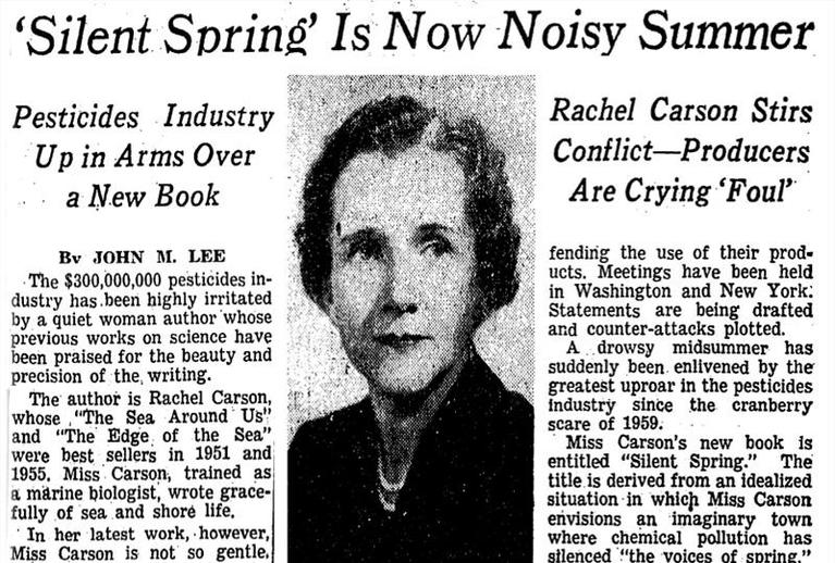 New York Time Headlines Silent Spring is now Noisy Summer