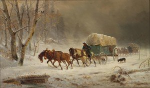 Painting by William Hahn: Going Home